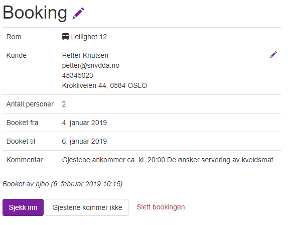 Enkeltbooking