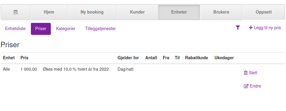 Priser for enheter